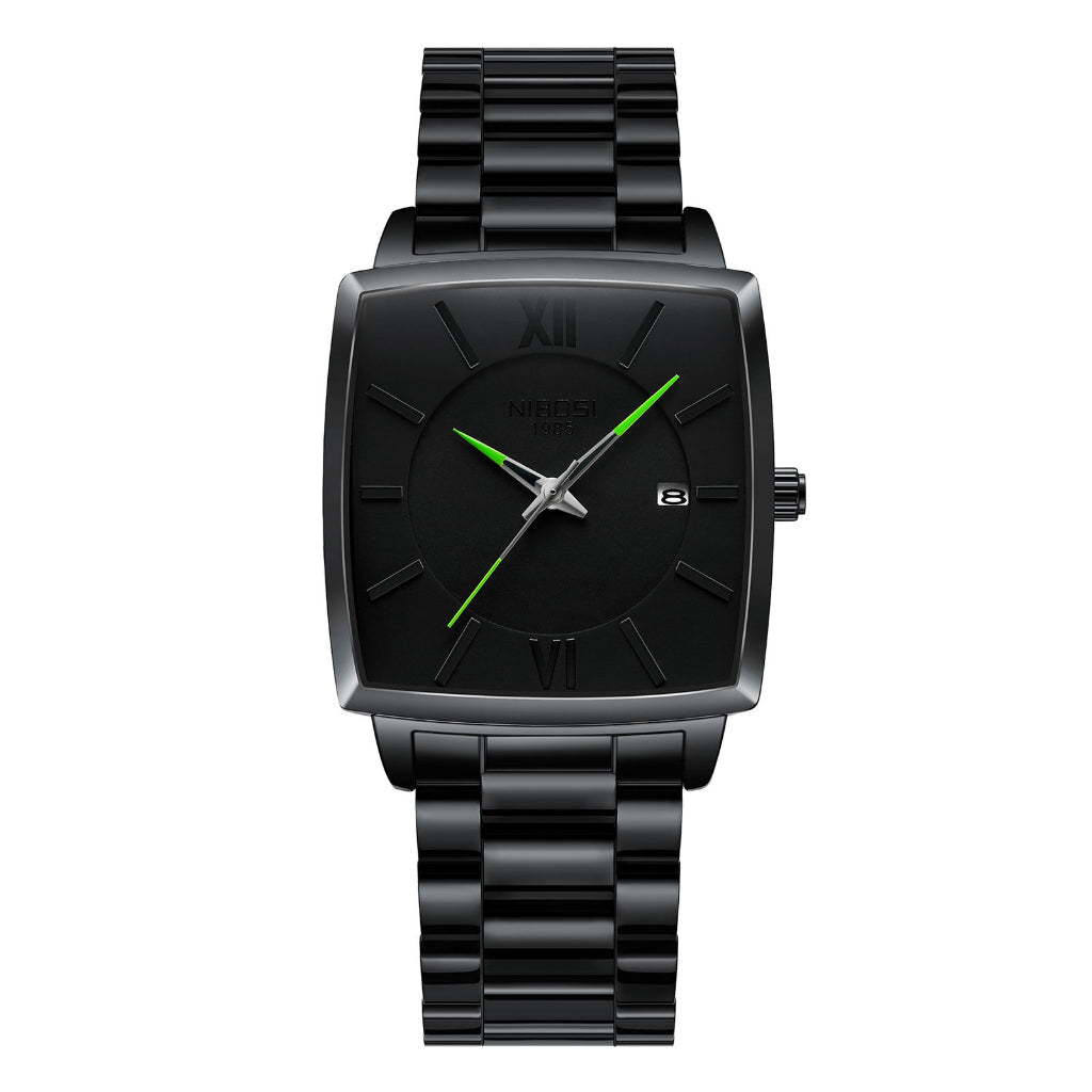 NIBOSI 2601 — Obsidian Square Men's Watch