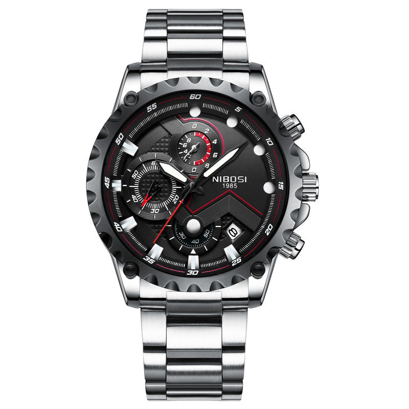 NIBOSI 2322 — Iron Tactical Chrono Watch
