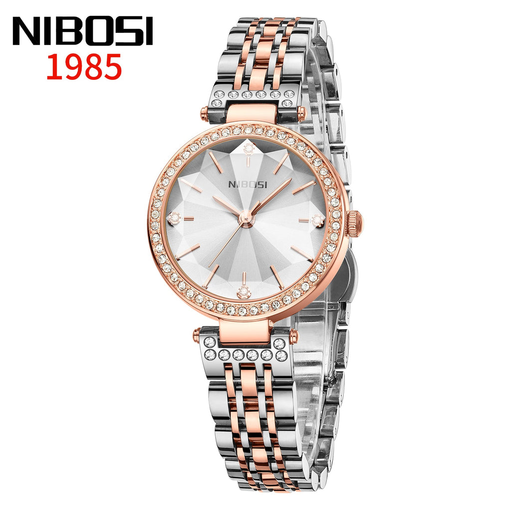 NIBOSI 2622 — Elegant Zircon Women's Quartz Watch
