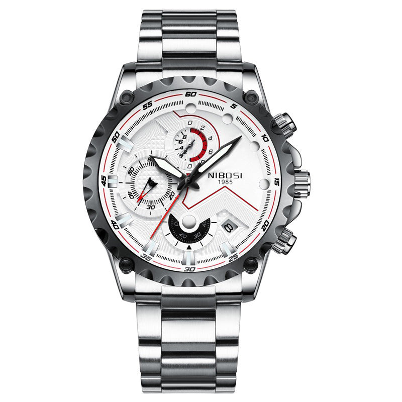 NIBOSI 2322 — Iron Tactical Chrono Watch