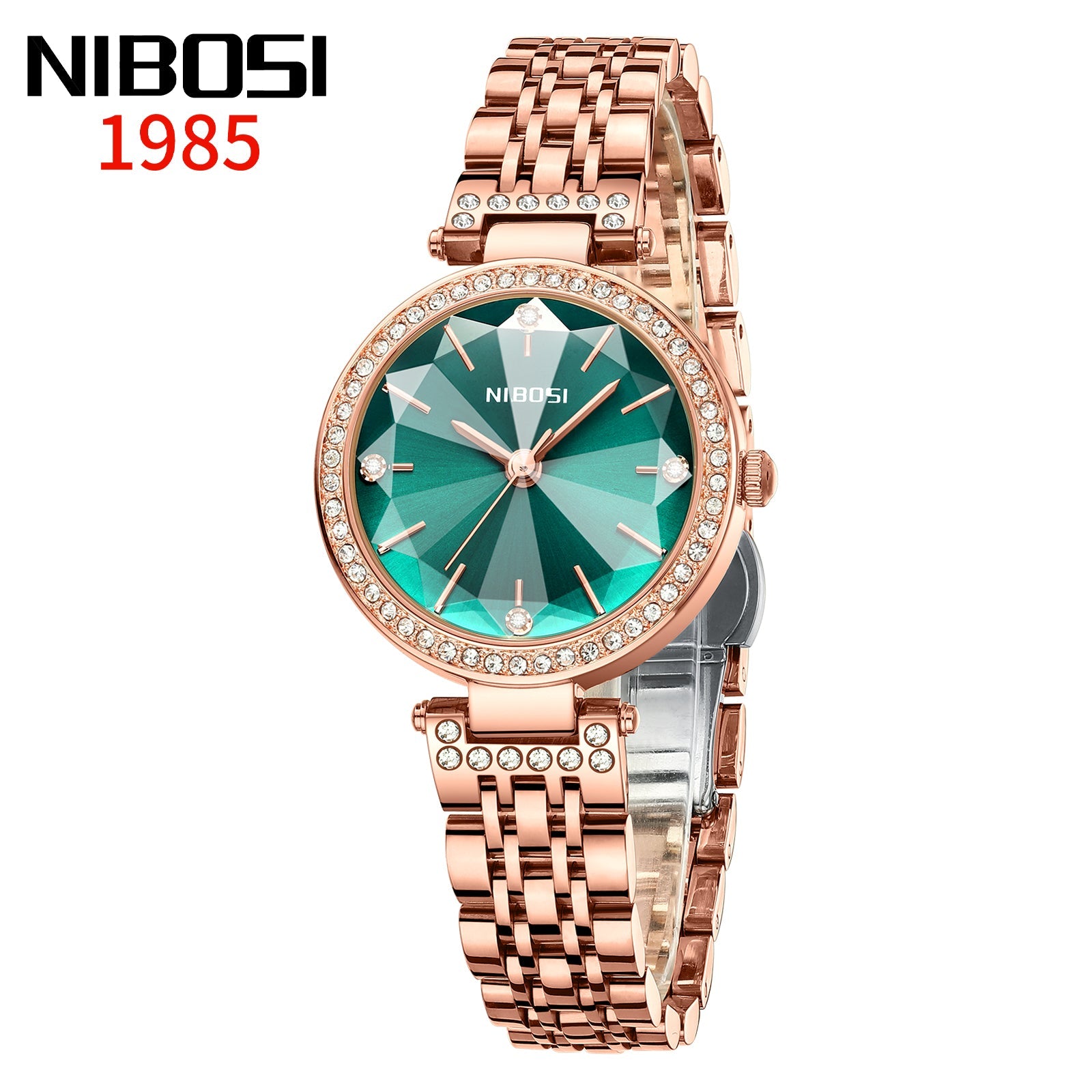 NIBOSI 2622 — Elegant Zircon Women's Quartz Watch