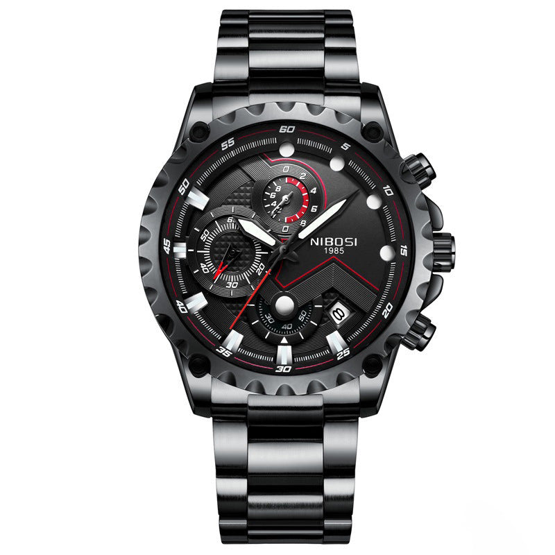 NIBOSI 2322 — Iron Tactical Chrono Watch